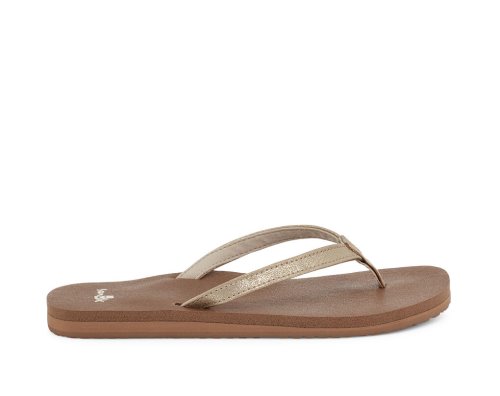 Női Szandál - Sanuk Yoga Joy Shimmer Metallic - Sanuk Barna Cipő IPMNYU941